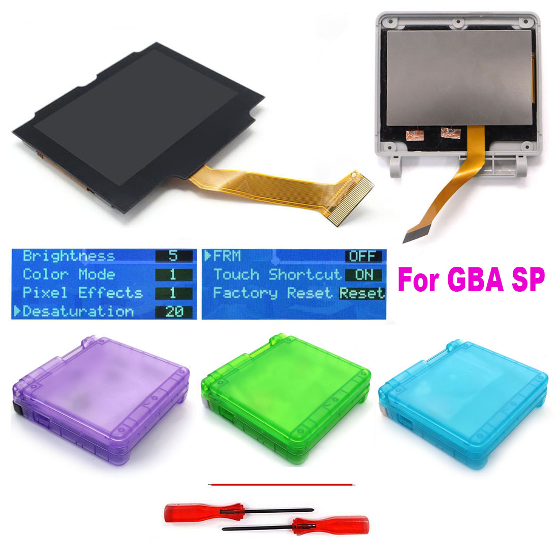 Lcd Screen Arcade - HISPEEDIDO GBA SP용 IPS V5 화면,